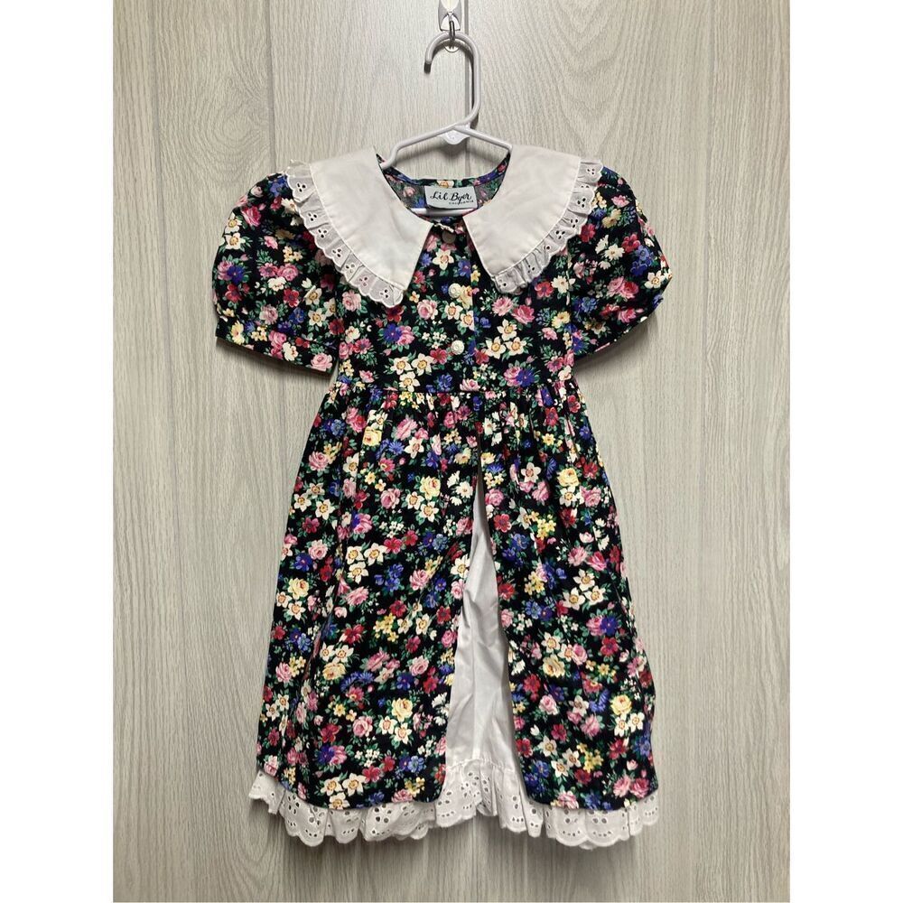 Lil Byer California Toddler  Girl Dress Red White Polka Dots 3T